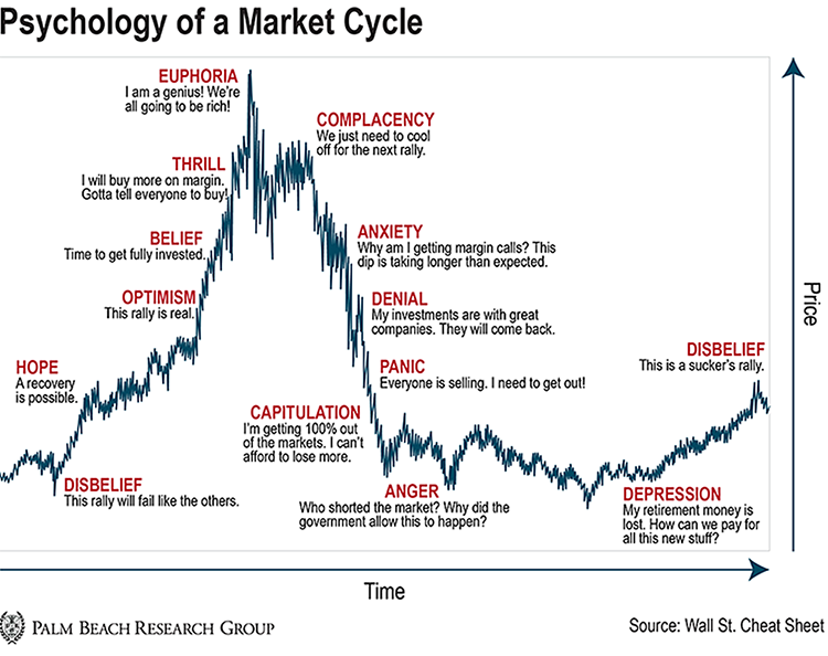 cryptocurrency dopamine injection temporary positive emotion market cycle